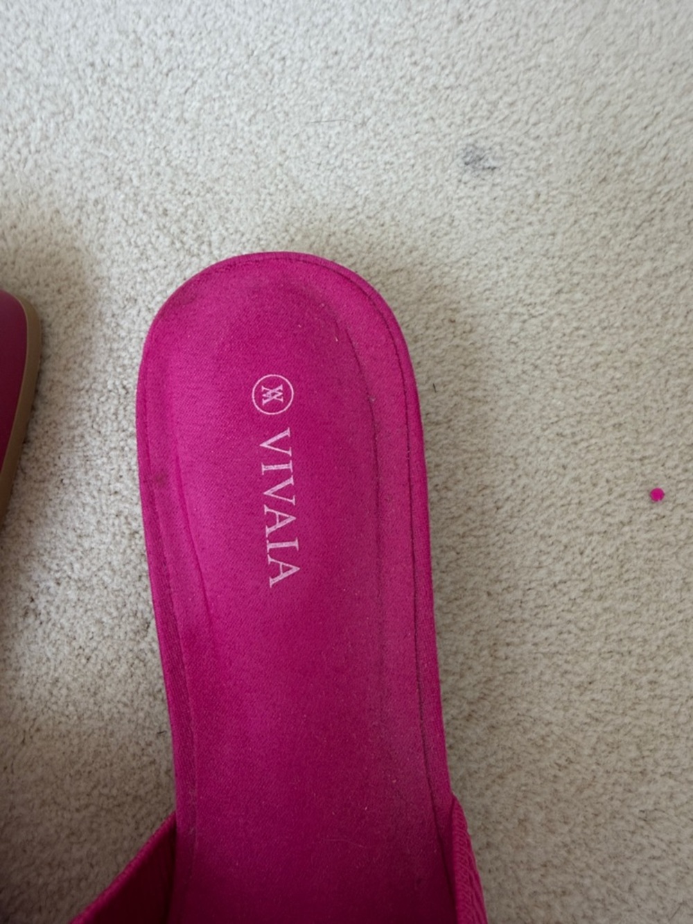 Vivaia Yaffa Women's Fuchsia Knot-Front Pointed Toe Mules sandals 40 - Picture 2 of 3
